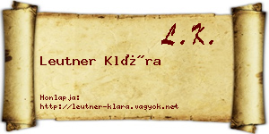 Leutner Klára névjegykártya
